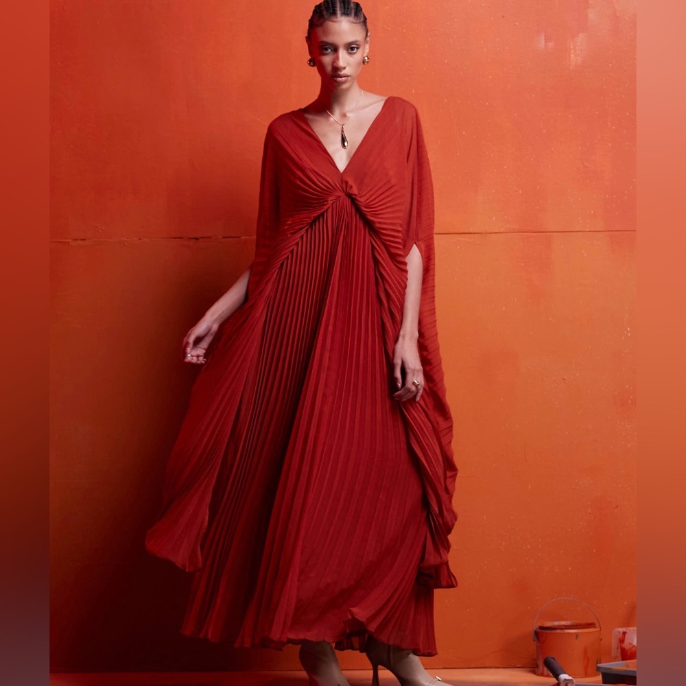 ASOS DESIGN pleated maxi dress